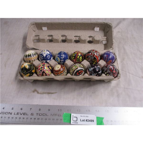 (12) Hand painted easter eggs