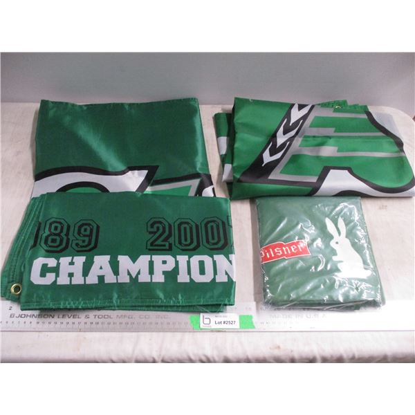 Pilsner + Roughriders flags