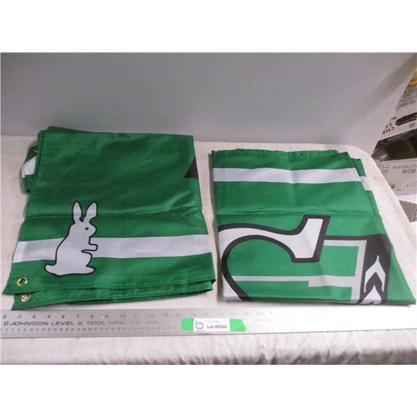 (2) Pilsner, Roughriders flags