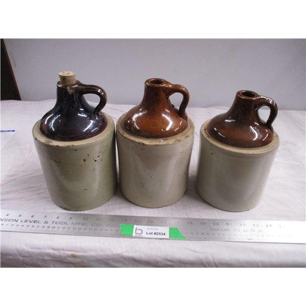 3X THE BID PRICE - Stoneware jugs