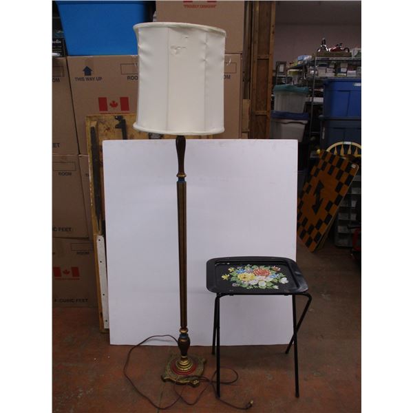 *Floor lamp + TV tray