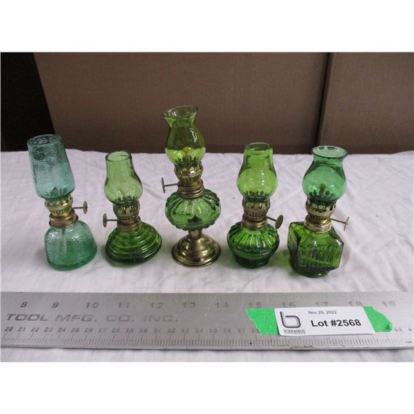 (5) Mini green lamps