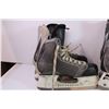 Image 4 : Kids’ Large Hockey Pads + (2)Pairs of Skates (Size 6 EE and 7?)
