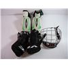 Image 4 : Size 6 Figure Skates, size 11 boys gloves,Sh/elbow pads and visor
