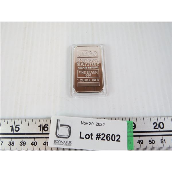 Sample Bar - sold as novelty (non-magnetic, weighs 31.5g) - cannot guarantee authenticity