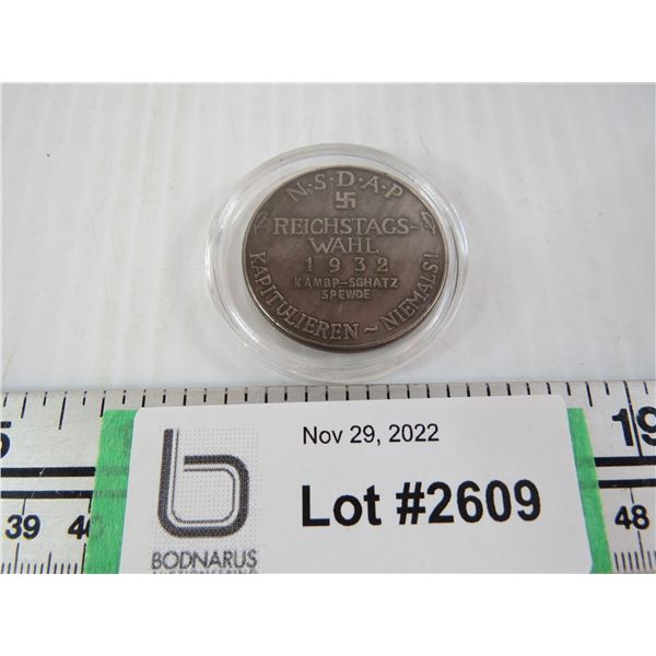 Novelty Coin - German Dollar - 19.8g (non-magnetic) - cannot guarantee authenticity