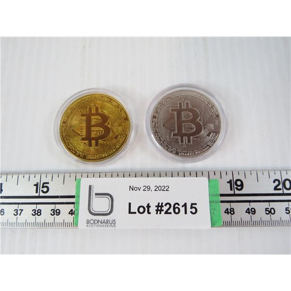 (2) Bitcoins - Novelty Coins