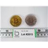 Image 1 : (2) Bitcoins - Novelty Coins