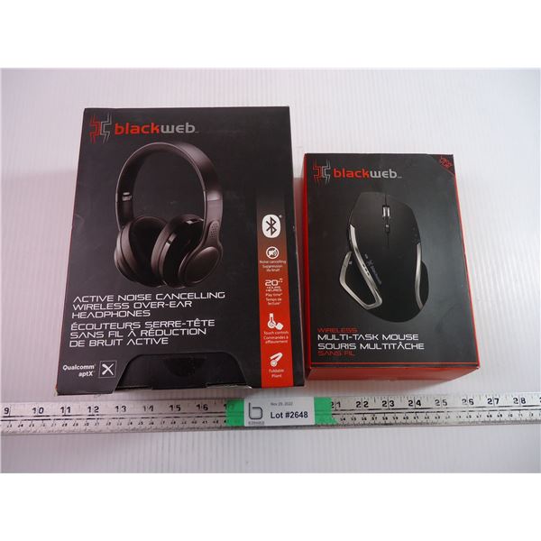 Noise Cancelling Headphones and Mouse (warehouse returns - AS IS)