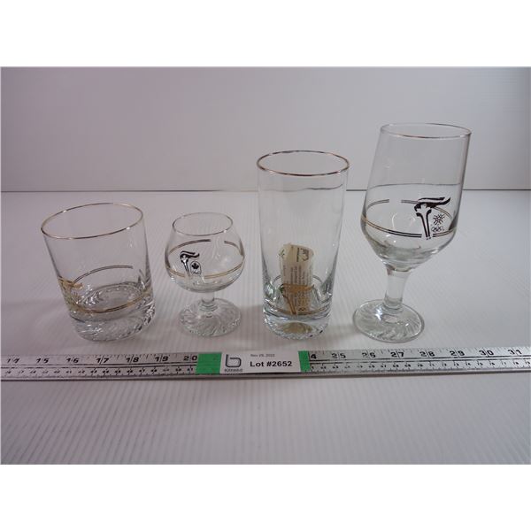 (23) Glasses from 1988 Calgary Olympics various sizes