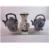 Image 1 : (2) Teapots and (1) Vase made in China