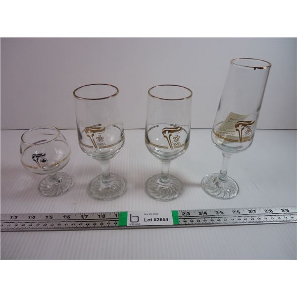 Approx. 18 Glasses from 1988 Calgary Olympics various sizes