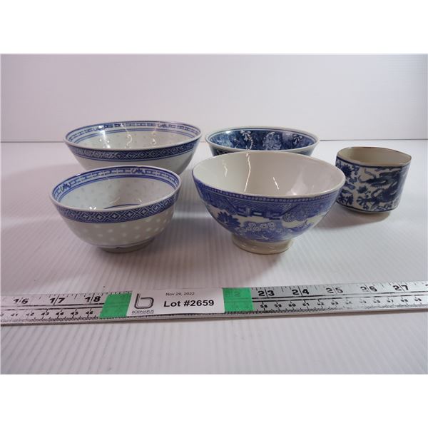 (5) pieces from China and Japan