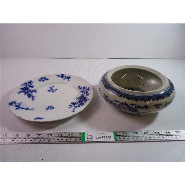 Plate and Serving Bowl