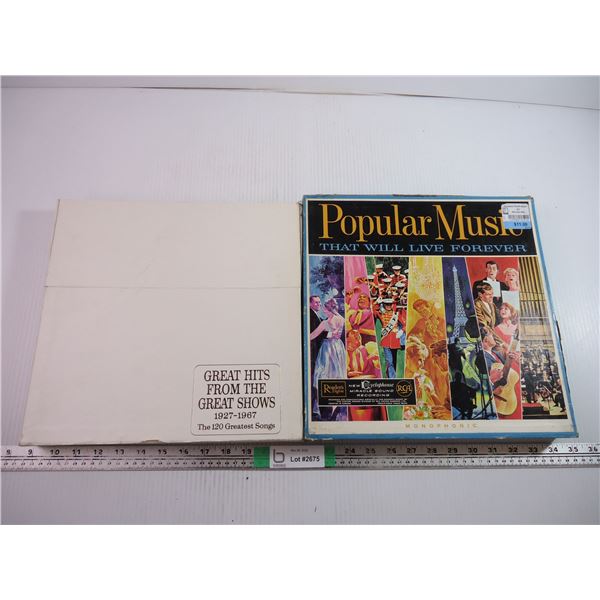 (2) Boxed Record Collections