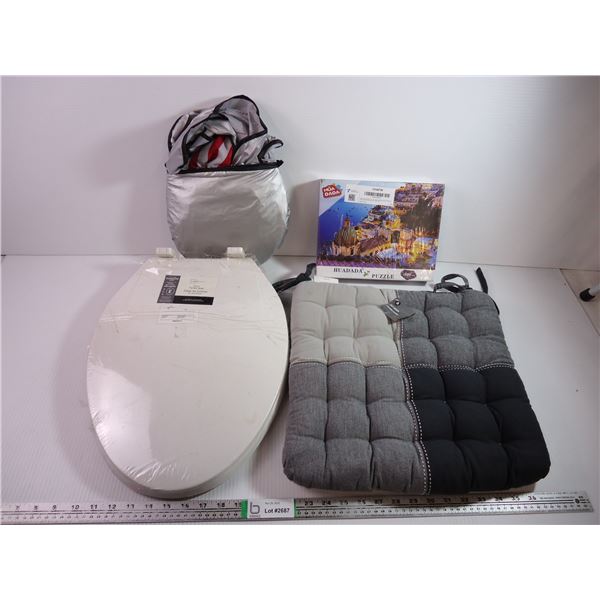 Seat Cushion,Puzzle,Toilet Seat Lid, Trump Flag