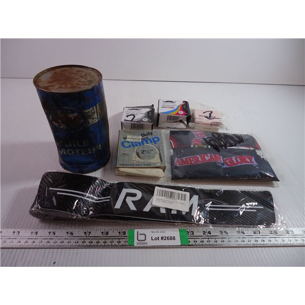 Esso Tin (full) Ram Protector covers,muffler clamp, onesie, ink cartridges