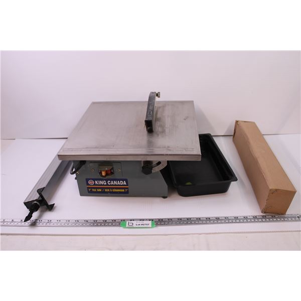 King Canada 7” Tile Saw (In Original Box –Works)