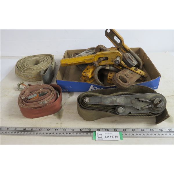 (3) Ratchet Straps (unknown condition) - Misc Metal Items?