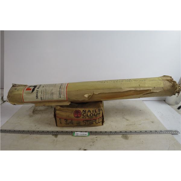 Box of Fencing Nails - Roll of Reflective Vapor Barrier