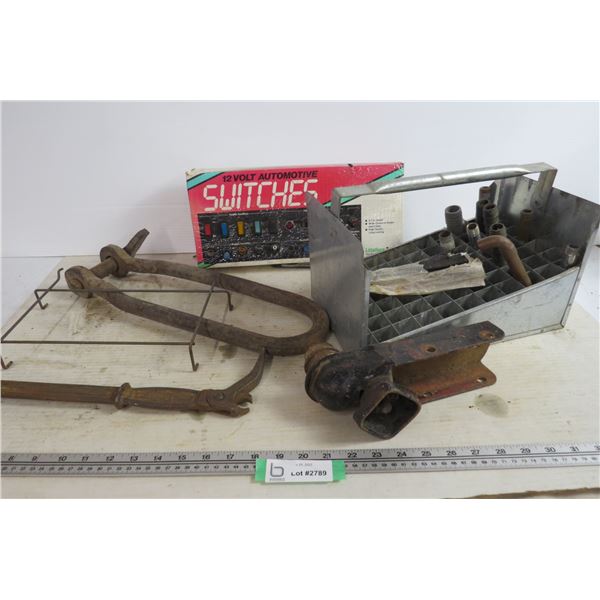 Automotive Switch Display - Trailer Hitch - Nail Puller - Metal Organizer Container