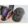 Image 2 : (3) Welding Helmets - 1 Hand Held Welding Face Shield