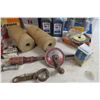 Image 6 : (6) Amsoil 100 to 1 2-Cycle Oil - Floodlight Kit - Fire Extinguisher - Oil Filters - Grinding Wheel 