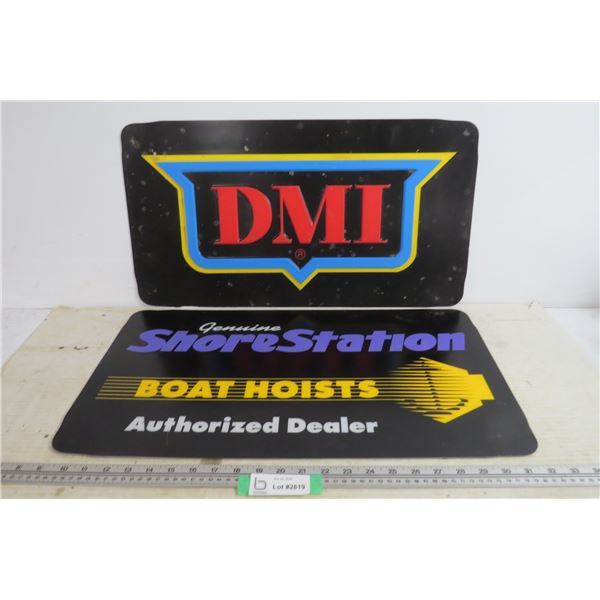 (2) Plastic Sign Lenses 23 5/8" x 12 3/4"