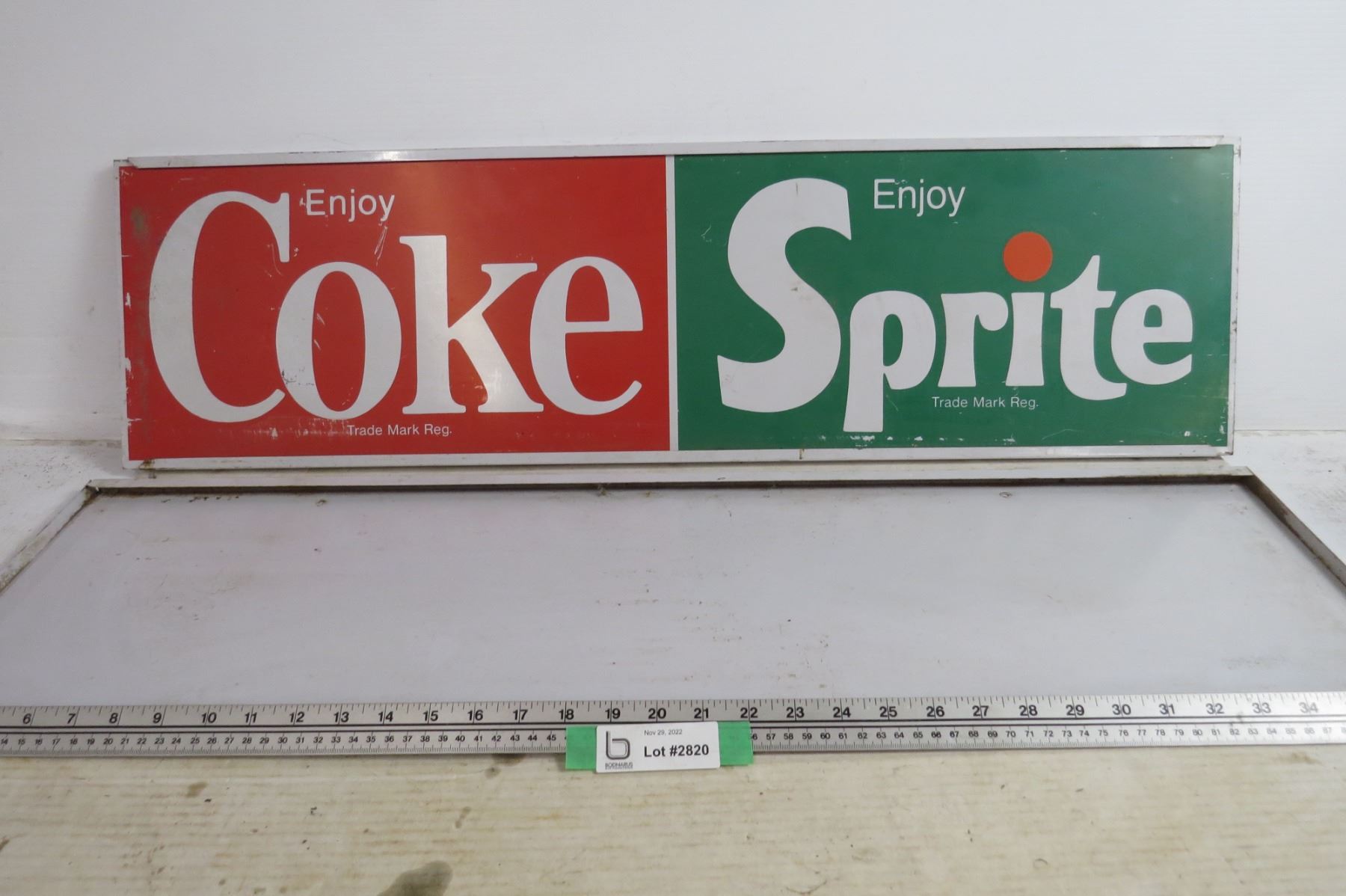 Coke & Sprite Sign - Bodnarus Auctioneering