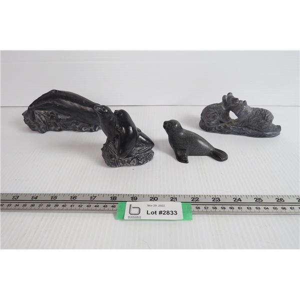 (4) Carved Figurines