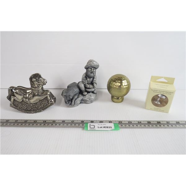 Gold Miners Statue - Horse Bank - Magnetic Cell Phone Holder - Misc Item?