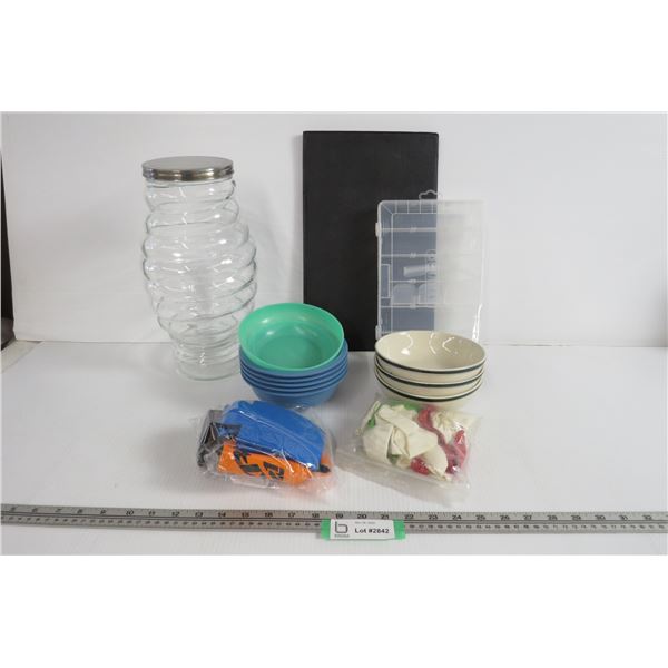 Glass Jar - Bowls - Balloons - Organizer - Drink Cozies