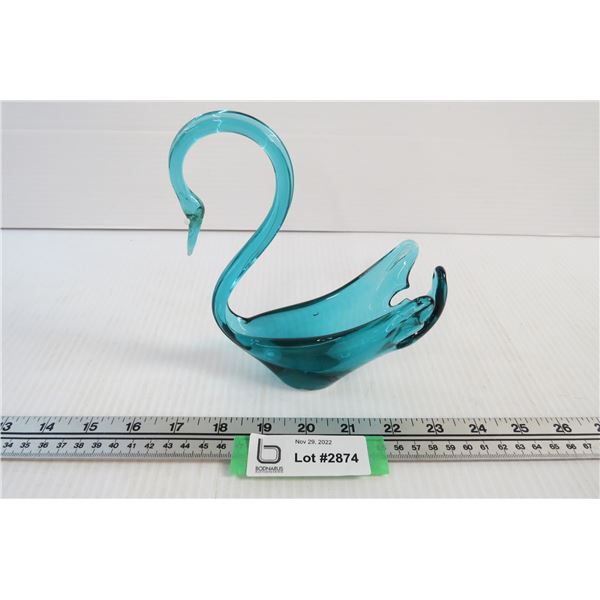 Blue Glass Swan