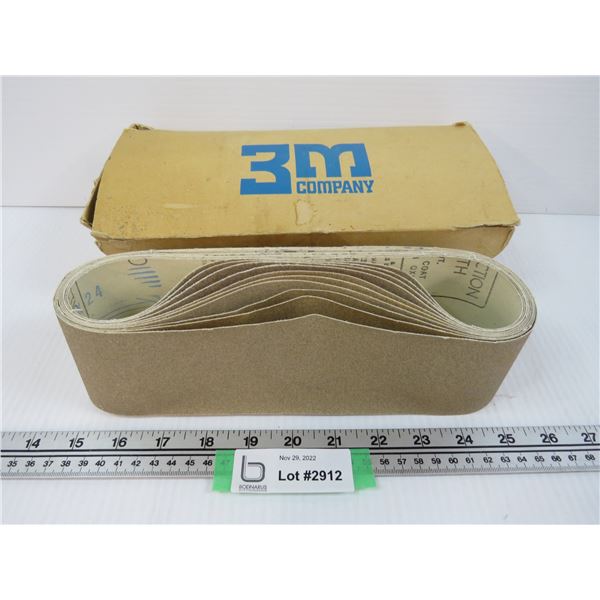 (10) Sander Belts - 3M Company (24" x 3")