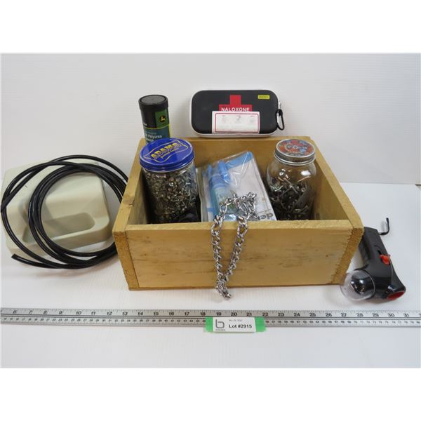 Wooden Box of Wonderous Products - Compressor with Air Line (working)