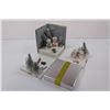 Image 2 : Eleven piece nativity set, Holiday figurine on swing, gift box that opens into snowmen scene