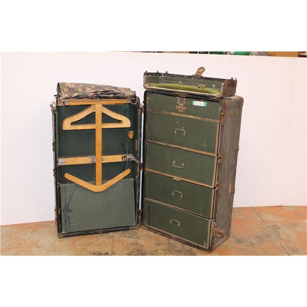 *Rare Antique Steamer Trunk 1920 Toronto - M Langmuir Mfg Co - 22.5"W 20.5"D 39"H