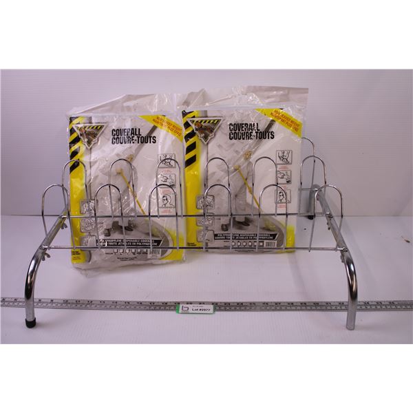 Shoe Drying Rack + (2) Painters Suits