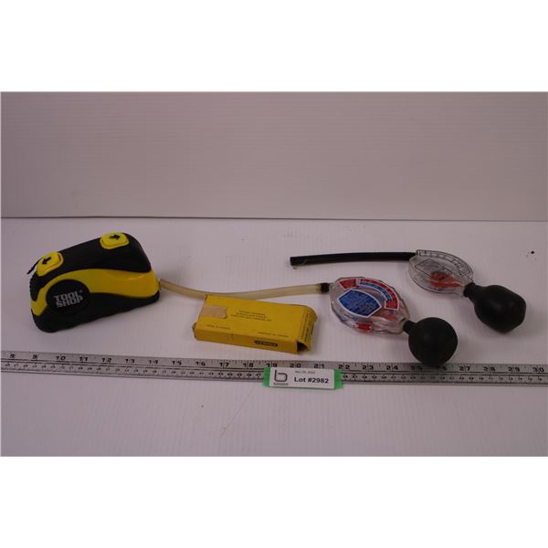 Stanley Hinges and Screws + (2) Anti-Freeze Testers + Measuring Tape