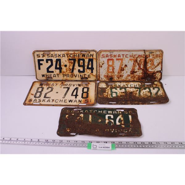 (5) 1950’s Saskatchewan Licence Plates