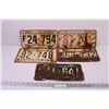 Image 1 : (5) 1950’s Saskatchewan Licence Plates