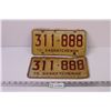 Image 1 : Pair of 1975 Saskatchewan Licence Plates