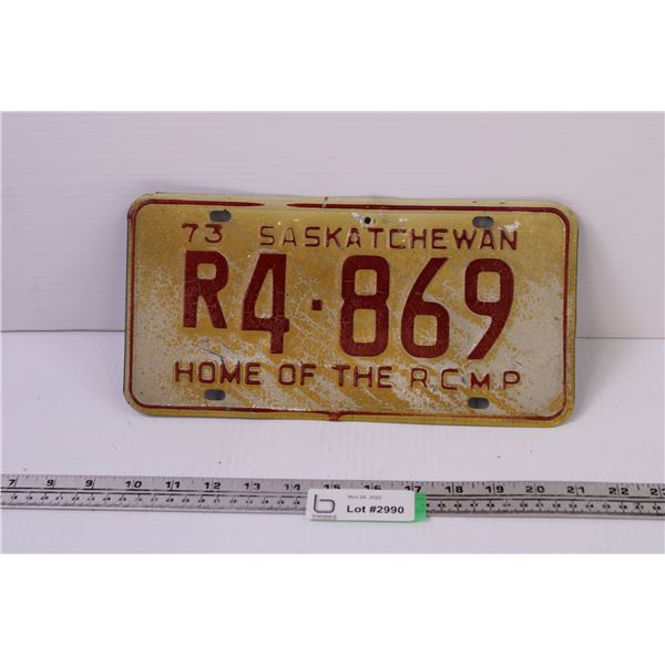 1973 Saskatchewan Licence Plates
