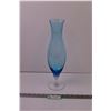 Image 1 : 15” Blue Glass Vase