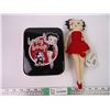 Image 1 : Collectible Betty Boop Tin with Watch and Ornament + plush doll