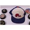 Image 4 : Quebec NHL Hat + Memorial Cup/WHL pucks + Lanny McDonald Plate