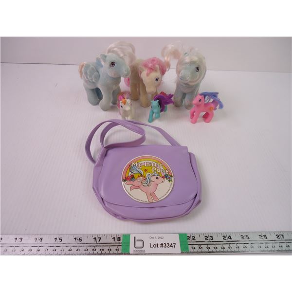 Lot of My Little Pony Toys and a Purse