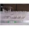 Image 1 : Swirl glass pitcher + (3) glasses