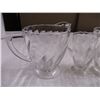 Image 2 : Small swirl glass pitcher + (8) glasses