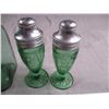 Image 2 : (2) Sets of green glass Salt & Pepper shakers